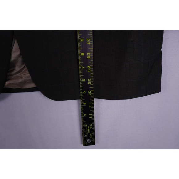 Chaps Ralph Lauren Mens Blazer 38L Gray Striped Wool 3 Button Sport Coat Jacket - Picture 4 of 10